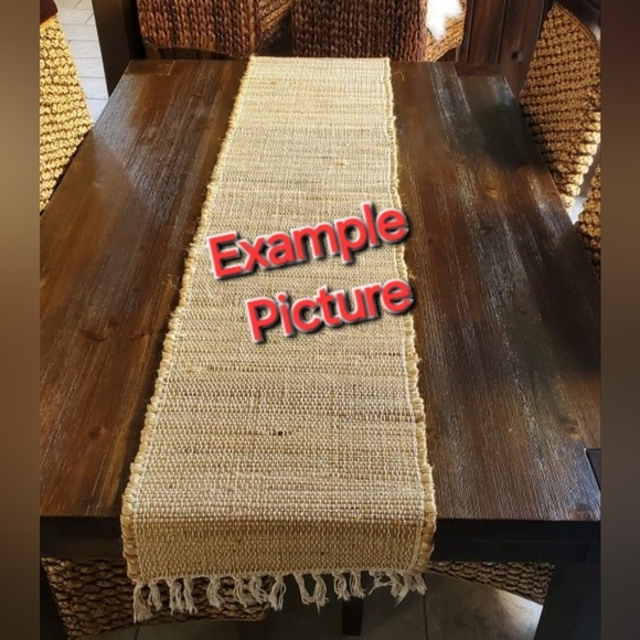 New! Boho Hand Woven Jute Cotton Table Runner 14"x72" Indoor Outdoor - Picture 6 of 6